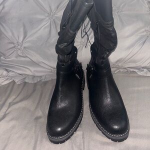 Maurices Black Combat Boots